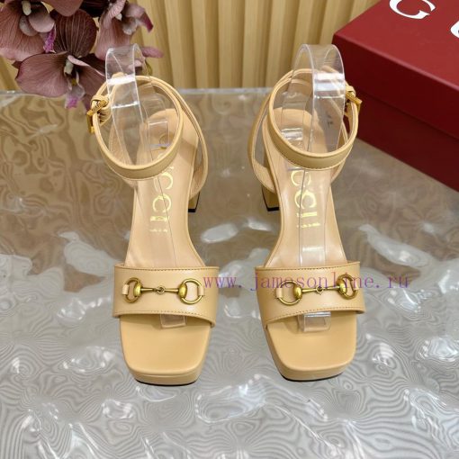 The new 2024 spring/summer GUCCI leopard print horsehair Gucci water platform coarse heel hohsdm3ky4 - Image 6