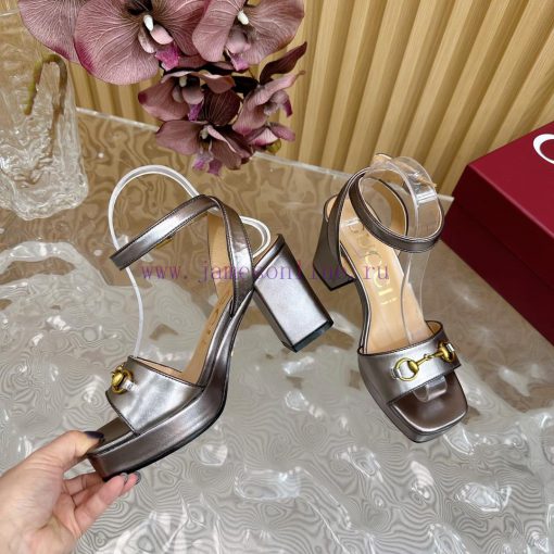 The new 2024 spring/summer GUCCI leopard print horsehair Gucci water platform coarse heel hojtd3zf2i - Image 8