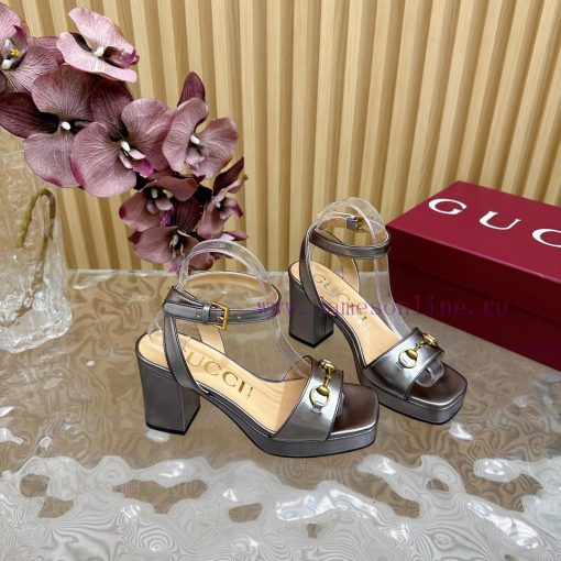 The new 2024 spring/summer GUCCI leopard print horsehair Gucci water platform coarse heel hojtd3zf2i - Image 9
