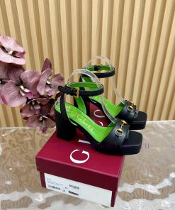 The new 2024 spring/summer GUCCI leopard print horsehair Gucci water platform coarse heel hos0jhnr7n