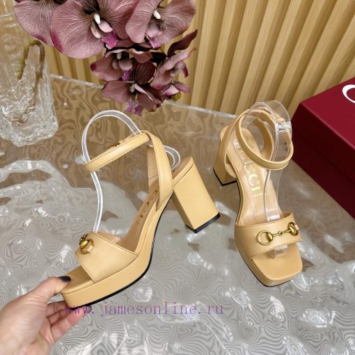 The new 2024 spring/summer GUCCI leopard print horsehair Gucci water platform coarse heel hohsdm3ky4 - Image 8