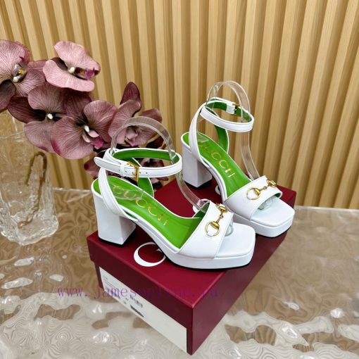 The new 2024 spring/summer GUCCI leopard print horsehair Gucci water platform coarse heel ho25fhf97m - Image 4