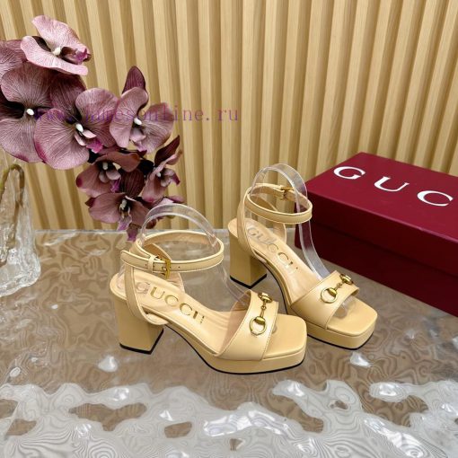 The new 2024 spring/summer GUCCI leopard print horsehair Gucci water platform coarse heel hohsdm3ky4 - Image 10