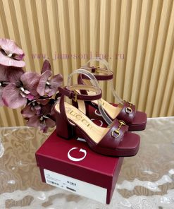 The new 2024 spring/summer GUCCI leopard print horsehair Gucci water platform coarse heel hooof1w6u0