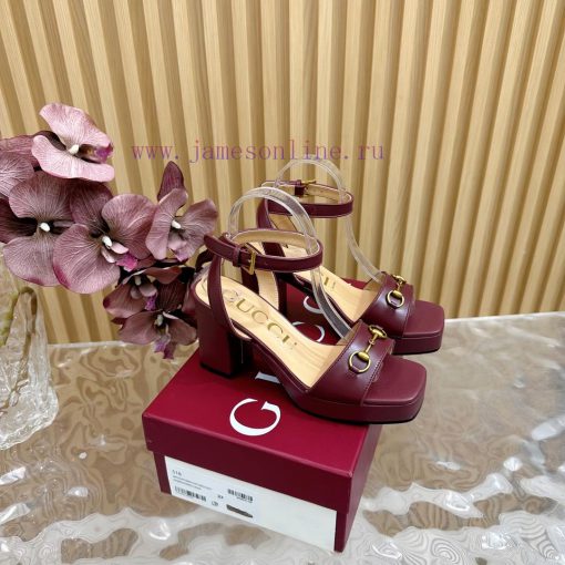 The new 2024 spring/summer GUCCI leopard print horsehair Gucci water platform coarse heel hooof1w6u0