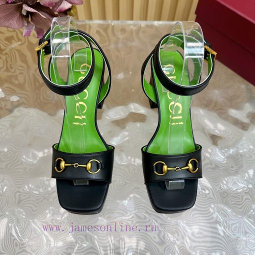 The new 2024 spring/summer GUCCI leopard print horsehair Gucci water platform coarse heel hos0jhnr7n - Image 6
