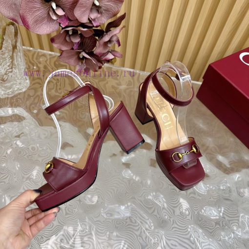 The new 2024 spring/summer GUCCI leopard print horsehair Gucci water platform coarse heel hooof1w6u0 - Image 10