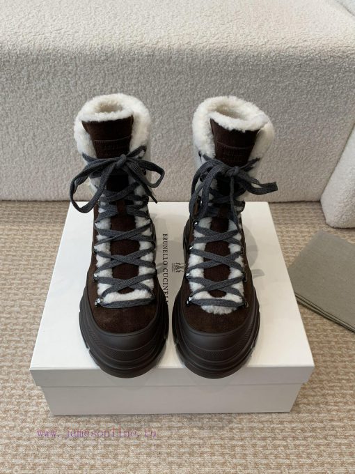 BC 2024s Autumn/Winter New Product: Woolen Tube Short Boots Brunello Cucinelli, Inspired by nq5xfk3q