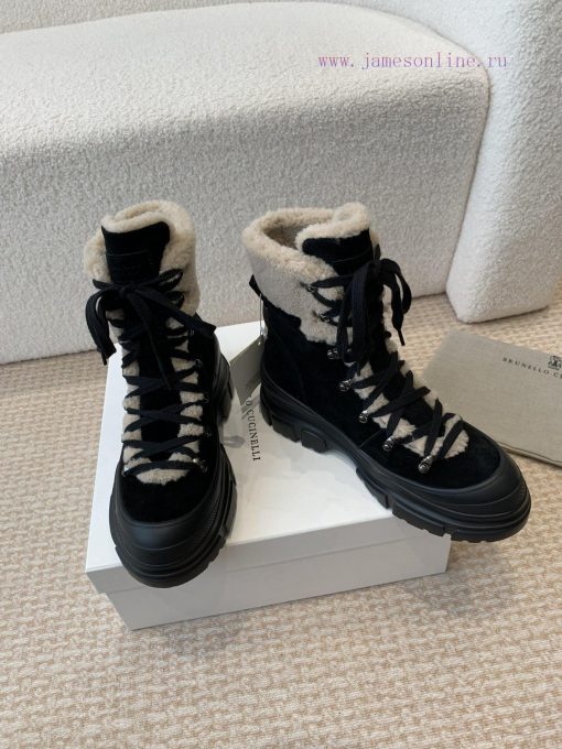 BC 2024s Autumn/Winter New Product: Woolen Tube Short Boots Brunello Cucinelli, Inspired by q9jrdc80 - Image 8