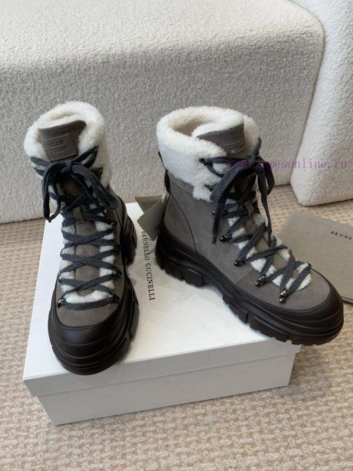 BC 2024s Autumn/Winter New Product: Woolen Tube Short Boots Brunello Cucinelli, Inspired by 6j70qfxt - Image 7