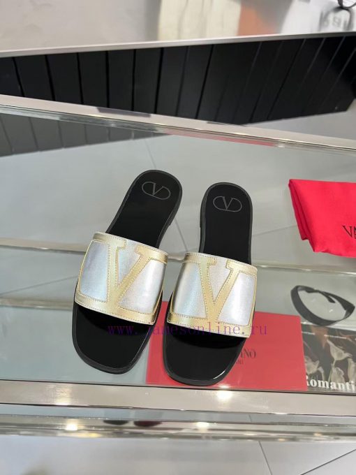 Valentino, 25 new spring/summer collection, Valentino color blocked flat bottomed slippers, ioaaggfk - Image 6