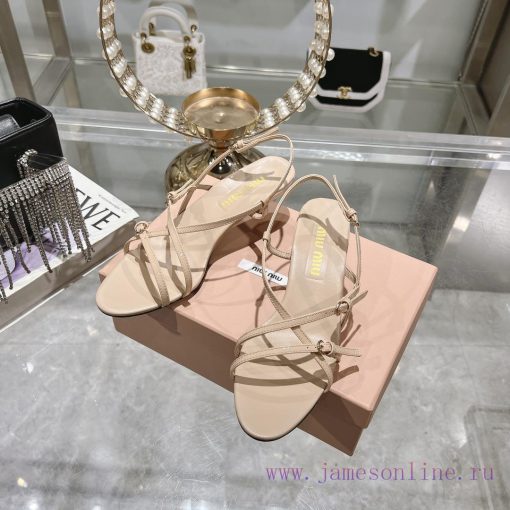 MiuMiu * Miu Miu/25ss Spring/Summer Fashion Show New Cat and High Heel SandalsThe runway stybipi24b4 - Image 5