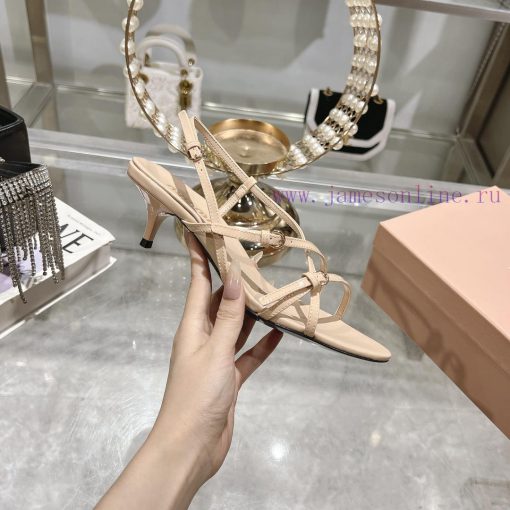 MiuMiu * Miu Miu/25ss Spring/Summer Fashion Show New Cat and High Heel SandalsThe runway stybipi24b4 - Image 7