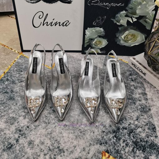 New Top DG2024 new DG rhinestone buckle toe back empty sandalsSexy high heels 10.5cm and comudzr7m18 - Image 4