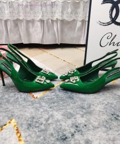 New Top DG2024 new DG rhinestone buckle toe back empty sandalsSexy high heels 10.5cm and como0bihe7j