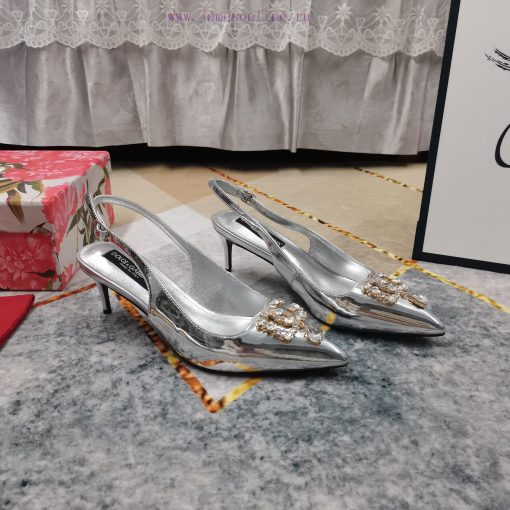 New Top DG2024 new DG rhinestone buckle toe back empty sandalsSexy high heels 10.5cm and comudzr7m18 - Image 5