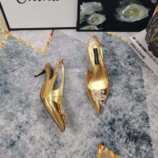 New Top DG2024 new DG rhinestone buckle toe back empty sandalsSexy high heels 10.5cm and comek6p7ndt - Image 8