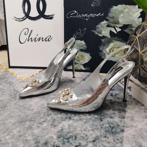 New Top DG2024 new DG rhinestone buckle toe back empty sandalsSexy high heels 10.5cm and comudzr7m18 - Image 8