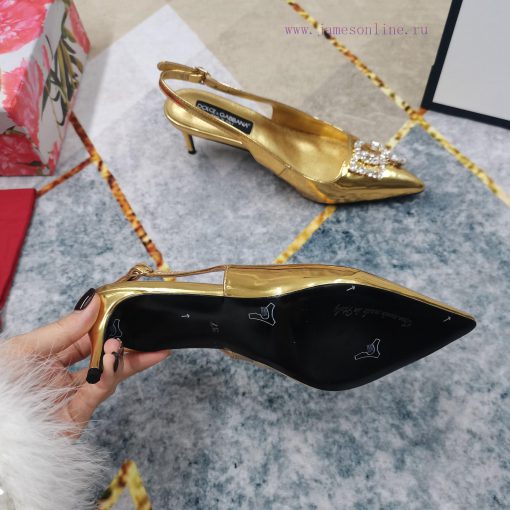New Top DG2024 new DG rhinestone buckle toe back empty sandalsSexy high heels 10.5cm and comek6p7ndt - Image 10