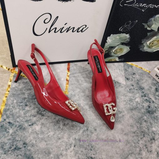 New Top DG2024 new DG rhinestone buckle toe back empty sandalsSexy high heels 10.5cm and com77n2isvp - Image 5