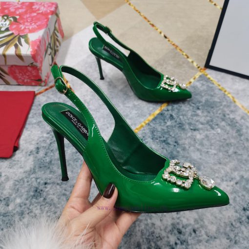 New Top DG2024 new DG rhinestone buckle toe back empty sandalsSexy high heels 10.5cm and como0bihe7j - Image 9