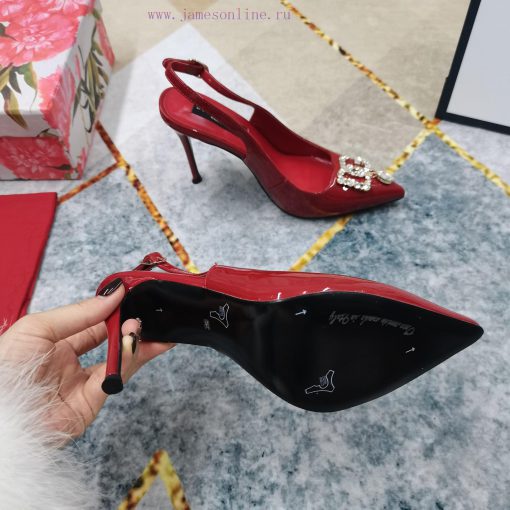 New Top DG2024 new DG rhinestone buckle toe back empty sandalsSexy high heels 10.5cm and com77n2isvp - Image 10
