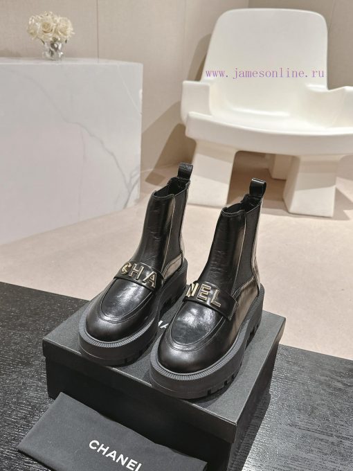 Chanel thick soled short boots Chelsea boots elastic band letter logo⇢𝐒𝐈𝐙𝐄 3536383839 (40/41hqevsqnj - Image 2