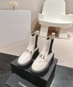 Chanel thick soled short boots Chelsea boots elastic band letter logo⇢𝐒𝐈𝐙𝐄 3536383839 (40/419w9h0tis