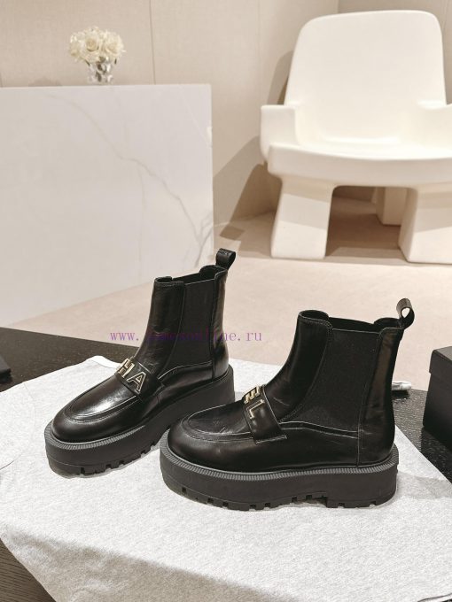 Chanel thick soled short boots Chelsea boots elastic band letter logo⇢𝐒𝐈𝐙𝐄 3536383839 (40/41hqevsqnj - Image 4