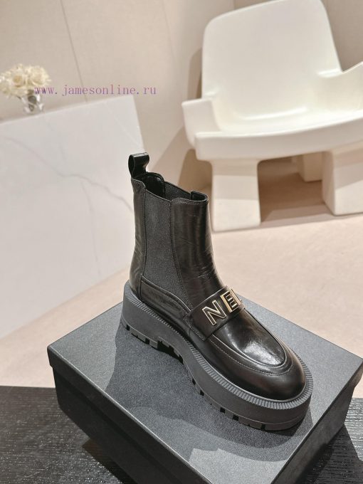 Chanel thick soled short boots Chelsea boots elastic band letter logo⇢𝐒𝐈𝐙𝐄 3536383839 (40/41hqevsqnj - Image 6