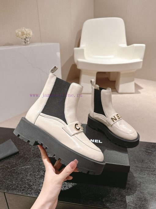Chanel thick soled short boots Chelsea boots elastic band letter logo⇢𝐒𝐈𝐙𝐄 3536383839 (40/419w9h0tis - Image 5