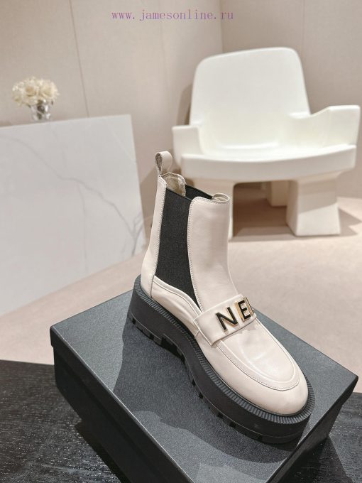 Chanel thick soled short boots Chelsea boots elastic band letter logo⇢𝐒𝐈𝐙𝐄 3536383839 (40/419w9h0tis - Image 6