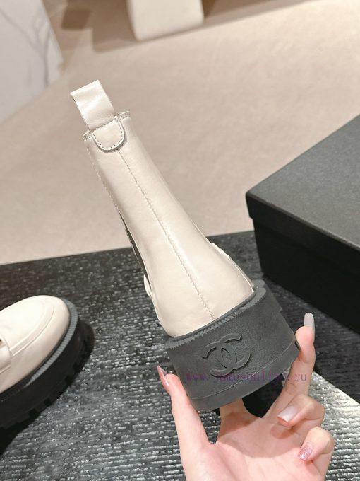 Chanel thick soled short boots Chelsea boots elastic band letter logo⇢𝐒𝐈𝐙𝐄 3536383839 (40/419w9h0tis - Image 9