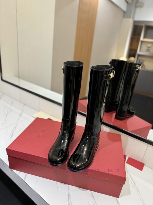 VALENTINO 🫰 High end spicy girl Kelly Jumping knight boots are top-notch cowhide products wi840l3io6 - Image 4