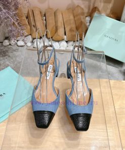 𝑨𝑸𝑼𝑨𝒁𝒛𝒖𝒓𝒂 𝟐𝟒𝒔𝒔  🤍 Top notch square toe women's high heels, this "FrenchFlirt" mid heel shoe ci8hlfkk