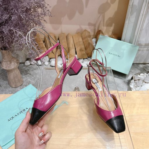 𝑨𝑸𝑼𝑨𝒁𝒛𝒖𝒓𝒂 𝟐𝟒𝒔𝒔  🤍 Top notch square toe women's high heels, this "FrenchFlirt" mid heel shoe 81kf4pop - Image 5