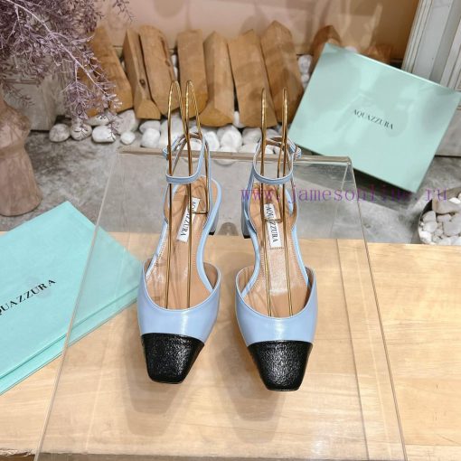 𝑨𝑸𝑼𝑨𝒁𝒛𝒖𝒓𝒂 𝟐𝟒𝒔𝒔  🤍 Top notch square toe women's high heels, this "FrenchFlirt" mid heel shoe lof2bjaq - Image 2
