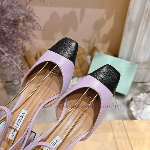 𝑨𝑸𝑼𝑨𝒁𝒛𝒖𝒓𝒂 𝟐𝟒𝒔𝒔  🤍 Top notch square toe women's high heels, this "FrenchFlirt" mid heel shoe hudnku5z - Image 8