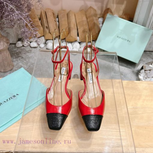 𝑨𝑸𝑼𝑨𝒁𝒛𝒖𝒓𝒂 𝟐𝟒𝒔𝒔  🤍 Top notch square toe women's high heels, this "FrenchFlirt" mid heel shoe afbdhj39 - Image 2