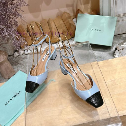 𝑨𝑸𝑼𝑨𝒁𝒛𝒖𝒓𝒂 𝟐𝟒𝒔𝒔  🤍 Top notch square toe women's high heels, this "FrenchFlirt" mid heel shoe lof2bjaq - Image 3