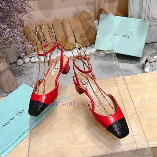 𝑨𝑸𝑼𝑨𝒁𝒛𝒖𝒓𝒂 𝟐𝟒𝒔𝒔  🤍 Top notch square toe women's high heels, this "FrenchFlirt" mid heel shoe afbdhj39 - Image 3