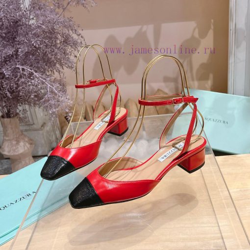 𝑨𝑸𝑼𝑨𝒁𝒛𝒖𝒓𝒂 𝟐𝟒𝒔𝒔  🤍 Top notch square toe women's high heels, this "FrenchFlirt" mid heel shoe afbdhj39 - Image 4