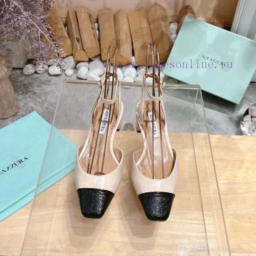 𝑨𝑸𝑼𝑨𝒁𝒛𝒖𝒓𝒂 𝟐𝟒𝒔𝒔  🤍 Top notch square toe women's high heels, this "FrenchFlirt" mid heel shoe dke10jyt