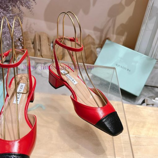 𝑨𝑸𝑼𝑨𝒁𝒛𝒖𝒓𝒂 𝟐𝟒𝒔𝒔  🤍 Top notch square toe women's high heels, this "FrenchFlirt" mid heel shoe afbdhj39 - Image 6