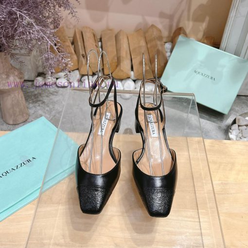 𝑨𝑸𝑼𝑨𝒁𝒛𝒖𝒓𝒂 𝟐𝟒𝒔𝒔  🤍 Top notch square toe women's high heels, this "FrenchFlirt" mid heel shoe q3imsgfi