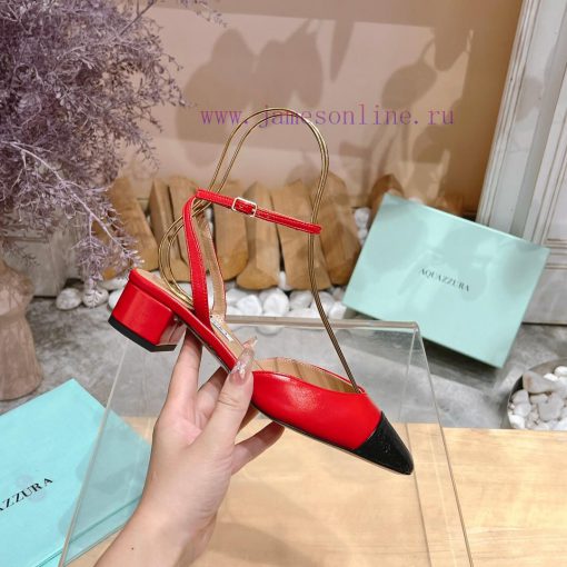 𝑨𝑸𝑼𝑨𝒁𝒛𝒖𝒓𝒂 𝟐𝟒𝒔𝒔  🤍 Top notch square toe women's high heels, this "FrenchFlirt" mid heel shoe afbdhj39 - Image 7