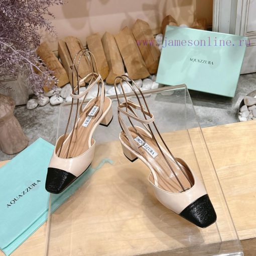 𝑨𝑸𝑼𝑨𝒁𝒛𝒖𝒓𝒂 𝟐𝟒𝒔𝒔  🤍 Top notch square toe women's high heels, this "FrenchFlirt" mid heel shoe dke10jyt - Image 3