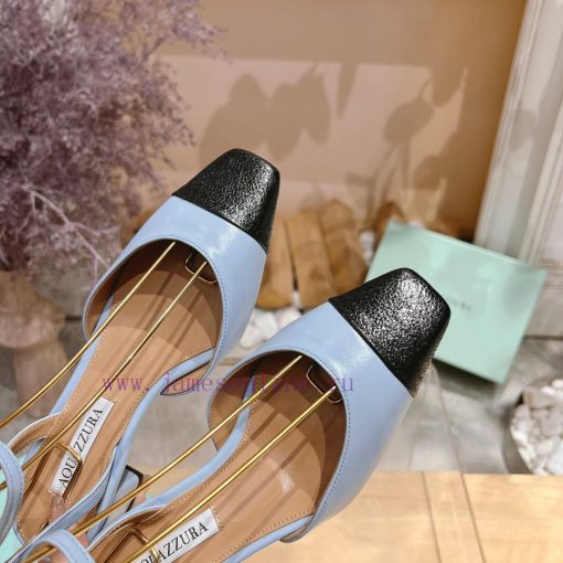 𝑨𝑸𝑼𝑨𝒁𝒛𝒖𝒓𝒂 𝟐𝟒𝒔𝒔  🤍 Top notch square toe women's high heels, this "FrenchFlirt" mid heel shoe lof2bjaq - Image 9