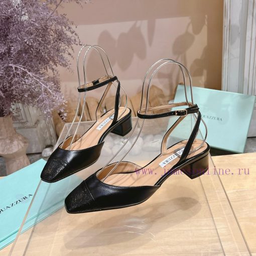𝑨𝑸𝑼𝑨𝒁𝒛𝒖𝒓𝒂 𝟐𝟒𝒔𝒔  🤍 Top notch square toe women's high heels, this "FrenchFlirt" mid heel shoe q3imsgfi - Image 4