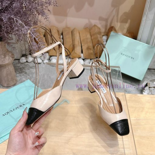 𝑨𝑸𝑼𝑨𝒁𝒛𝒖𝒓𝒂 𝟐𝟒𝒔𝒔  🤍 Top notch square toe women's high heels, this "FrenchFlirt" mid heel shoe dke10jyt - Image 5